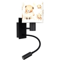 Brilagi - Candeeiro de parede flexível infantil LED BOBO 1xE27/25W/230V + LED/3W preto/branco/ursinhos