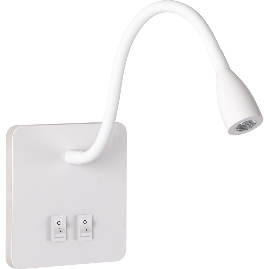 BRILAGI - Luminária de parede flexível LED MAYA DOUBLE LED/4W/230V + LED/3W branca