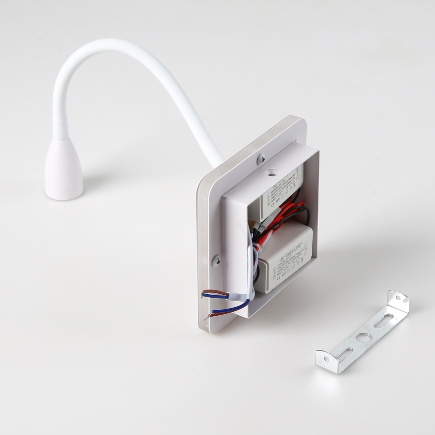 BRILAGI - Luminária de parede flexível LED MAYA DOUBLE LED/4W/230V + LED/3W branca