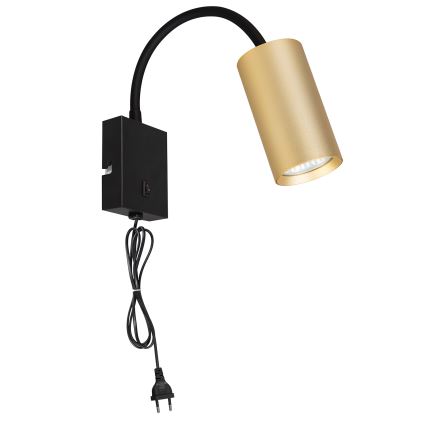 Brilagi - Candeeiro de parede flexível SELE 1xGU10/30W/230V preto/dourado