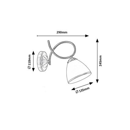 Brilagi - Candeeiro de parede FRED 1xE27/60W/230V bronze