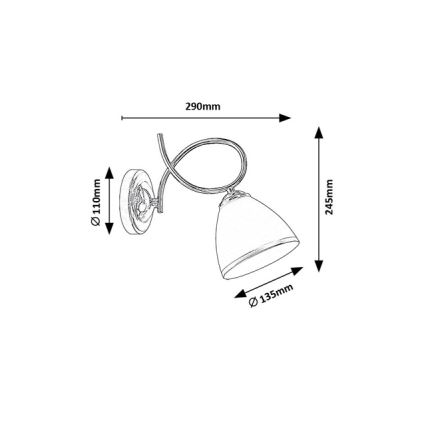 Brilagi - Candeeiro de parede FRED 1xE27/60W/230V cromado brilhante