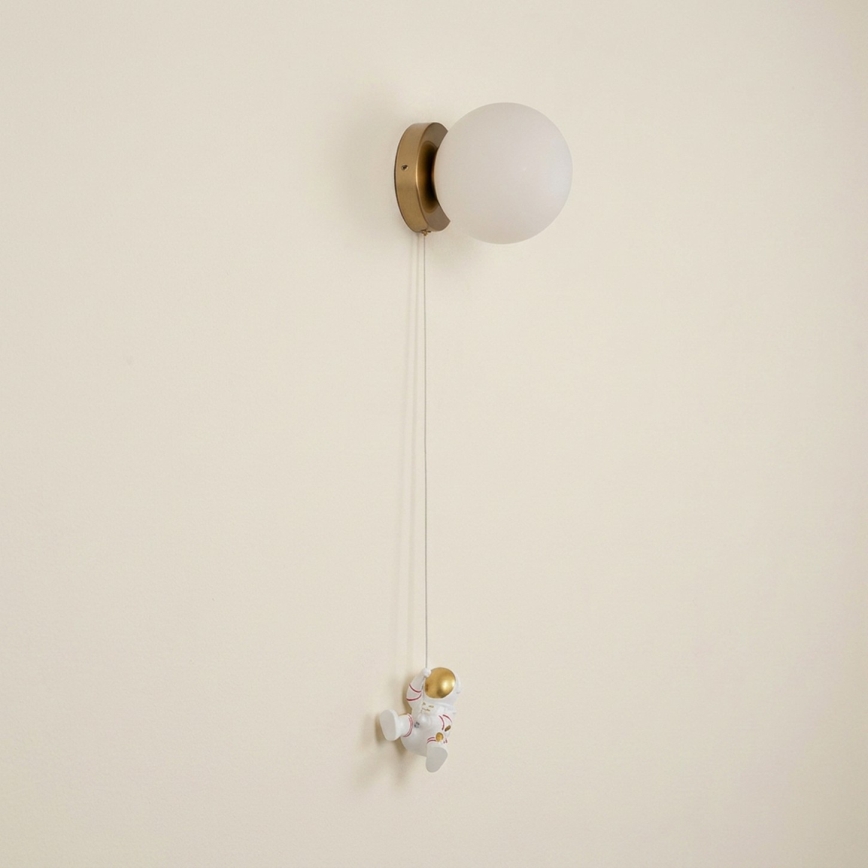 Brilagi - Candeeiro de parede infantil ASTRO 1xE14/15W/230V branco