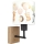 Brilagi - Candeeiro de parede infantil BOBO WOOD 1xE27/25W/230V carvalho/preto/branco/animais