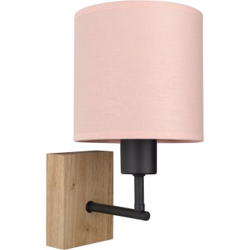 Brilagi - Candeeiro de parede infantil BOBO WOOD 1xE27/25W/230V carvalho/preto/rosa