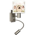 Brilagi - Candeeiro de parede infantil flexível LED BOBO 1xE27/25W/230V + LED/3W cromado mate/branco/rosa/fadas