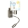 Brilagi - Candeeiro de parede infantil LED flexível BOBO 1xE27/25W/230V + LED/3W cromo mate/branco/motivos de animais