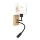 Brilagi - Candeeiro de parede infantil LED flexível BOBO WOOD 1xE27/25W/230V + LED/3W carvalho/preto/branco/motivos de animais