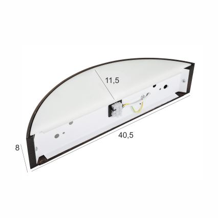 Brilagi - Candeeiro de parede LED CARVALHO SMOKEY 1xE27/60W/230V carvalho