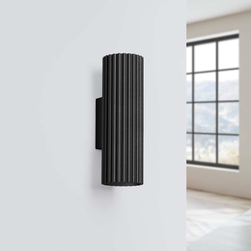 Brilagi - Candeeiro de parede LED CRESTO 2xGU10/10W/230V 20 cm preto