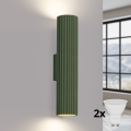 Brilagi - Candeeiro de parede LED CRESTO 2xGU10/10W/230V 30 cm verde