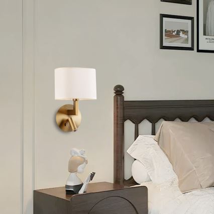 Brilagi - Candeeiro de parede LED DAYA 1xE14/40W/230V + LED/3W creme/dourado