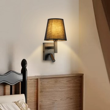 Brilagi - Candeeiro de parede LED DEYA 1xE14/40W/230V + LED/3W preto