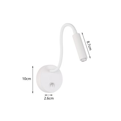 Brilagi - Candeeiro de parede LED flexível com regulação MAYA 1xG9/4W/230V branco 2700-6500K Wi-Fi Tuya