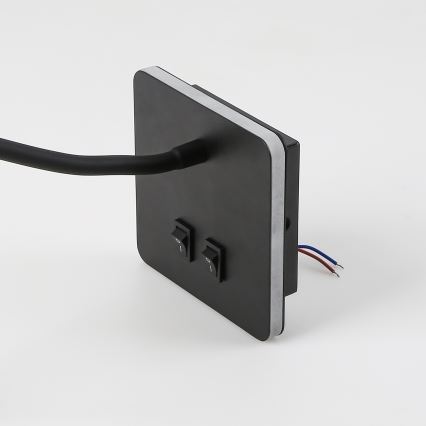 Brilagi - Candeeiro de parede LED flexível MAYA Double LED/4W/230V + LED/3W preto