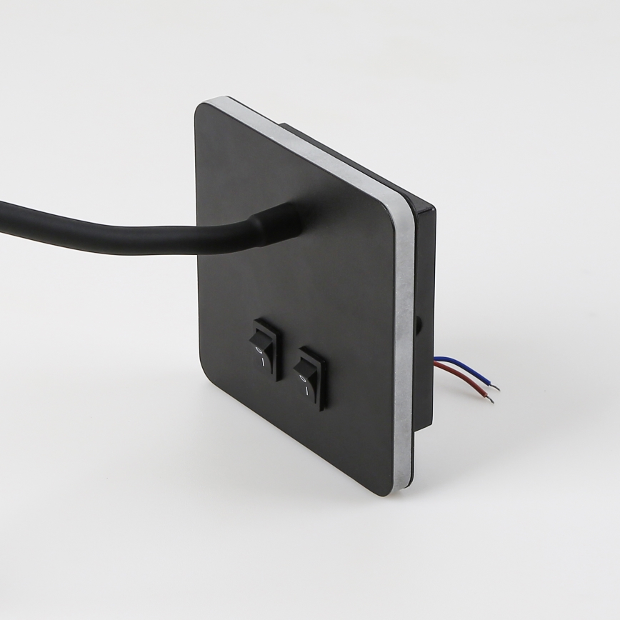 Brilagi - Candeeiro de parede LED flexível MAYA Double LED/4W/230V + LED/3W preto