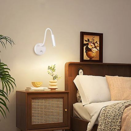 Brilagi - Candeeiro de parede LED flexível MAYA LED/3W/230V 4000K branco