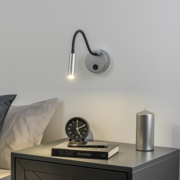 Brilagi - Candeeiro de parede LED flexível MAYA LED/3W/230V 4000K prateado