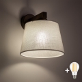 BRILAGI - Candeeiro de parede LED LATTE 1xE27/15W/230V pinho/branco
