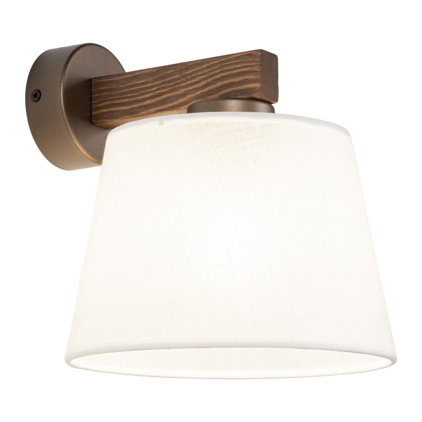 BRILAGI - Candeeiro de parede LED LATTE 1xE27/15W/230V pinho/branco