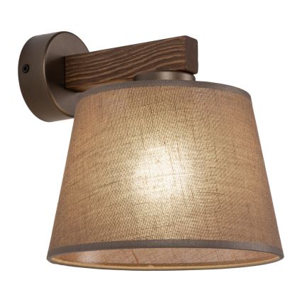 BRILAGI - Candeeiro de parede LED LATTE 1xE27/15W/230V pinho/castanho