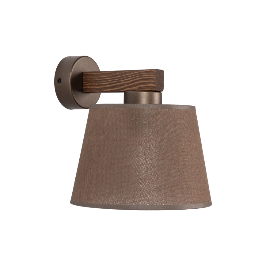 BRILAGI - Candeeiro de parede LED LATTE 1xE27/15W/230V pinho/castanho