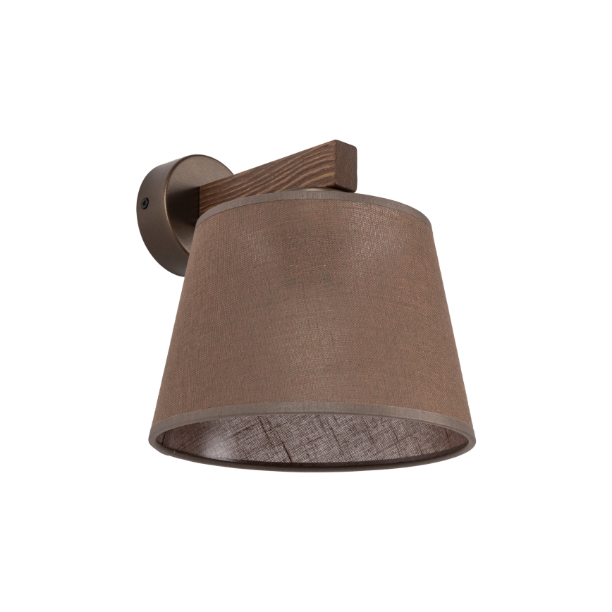 BRILAGI - Candeeiro de parede LED LATTE 1xE27/15W/230V pinho/castanho