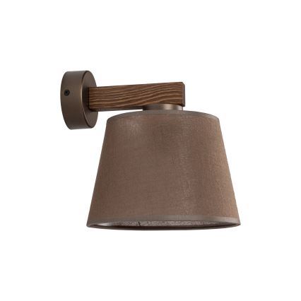 BRILAGI - Candeeiro de parede LED LATTE 1xE27/15W/230V pinho/castanho