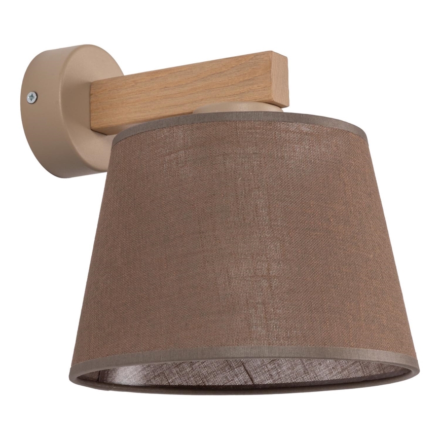 BRILAGI - Candeeiro de parede LED LATTE SABIA 1xE27/15W/230V pinho/castanho