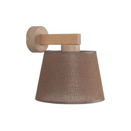 BRILAGI - Candeeiro de parede LED LATTE SABIA 1xE27/15W/230V pinho/castanho