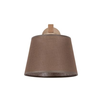 BRILAGI - Candeeiro de parede LED LATTE SABIA 1xE27/15W/230V pinho/castanho