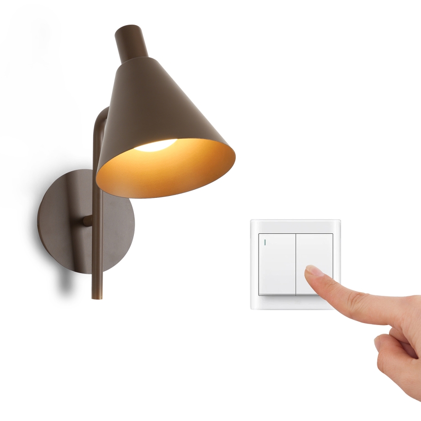 Brilagi - Candeeiro de parede LED LUCERA LED/3W/230V castanho