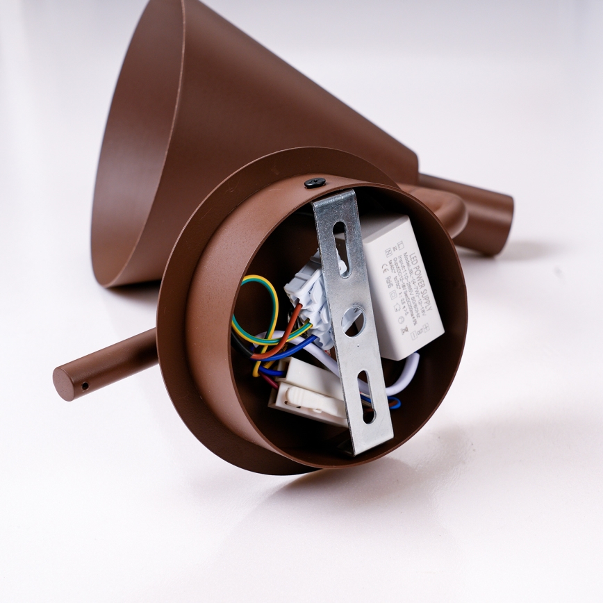 Brilagi - Candeeiro de parede LED LUCERA LED/3W/230V castanho