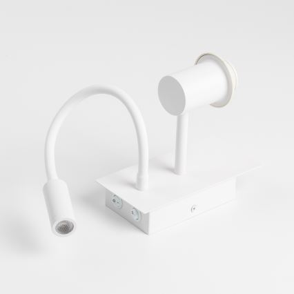 Brilagi - LED Candeeiro de parede flexível NUBILA 1xE27/25W/230V + LED/3W branco/castanho