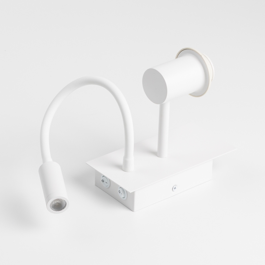 Brilagi - LED Candeeiro de parede flexível NUBILA 1xE27/25W/230V + LED/3W branco/vermelho