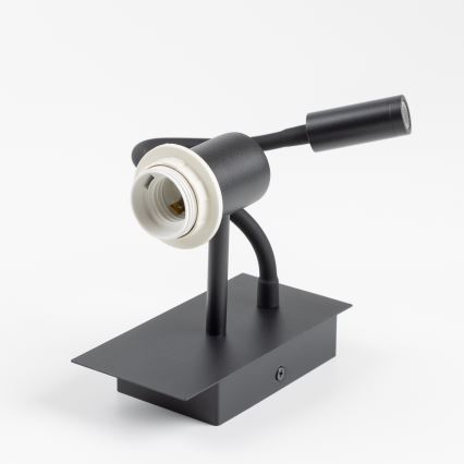 Brilagi - LED Candeeiro de parede flexível NUBILA 1xE27/25W/230V + LED/3W preto/Pompeiano vermelho