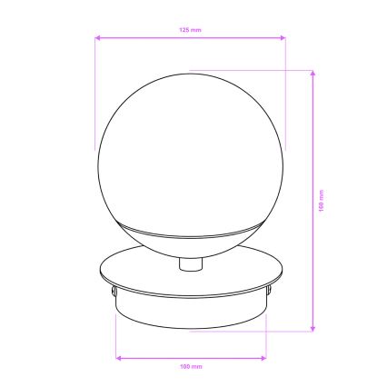 Brilagi - Aplique de parede LED para casa de banho BALL LED/6W/230V 3000/4000/6500K IP44 preto