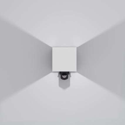Brilagi - Candeeiro de parede LED para exterior com sensor CUBE, 6W, 230V, cinzento, IP65