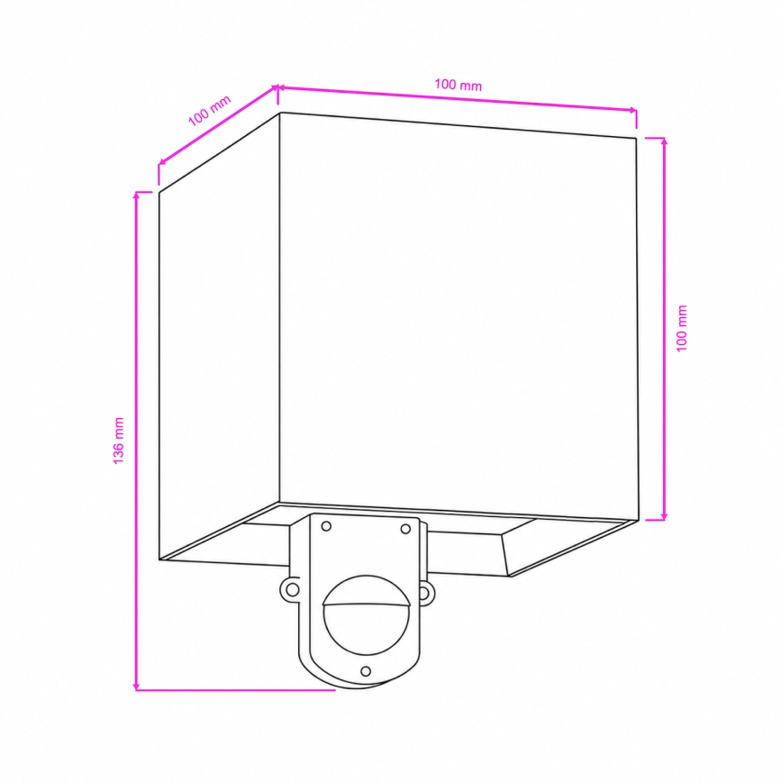BRILAGI - Candeeiro de parede LED para exterior com sensor CUBE, 6W, 230V, cinzento, IP65