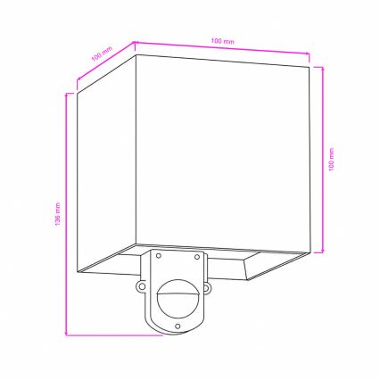 BRILAGI - Candeeiro de parede LED para exterior com sensor CUBE LED/6W/230V castanho IP65