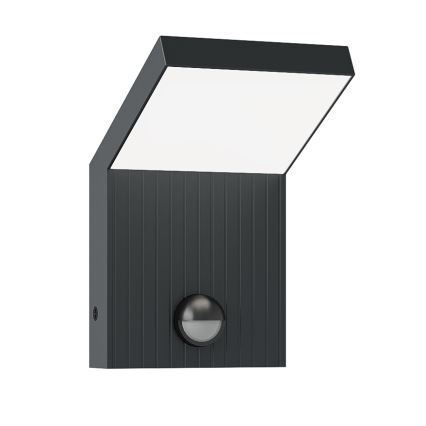 Brilagi - Aplique de parede exterior LED com sensor RIANO LED/8W/230V antracite IP65