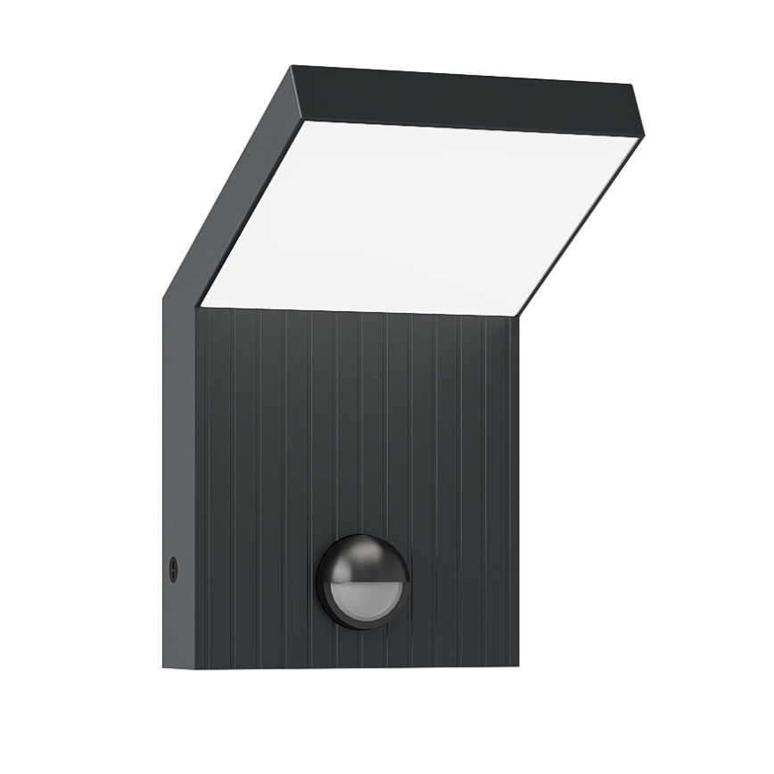 Brilagi - Aplique de parede exterior LED com sensor RIANO LED/8W/230V antracite IP65