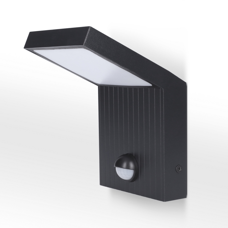Brilagi - Aplique de parede exterior LED com sensor RIANO LED/8W/230V antracite IP65