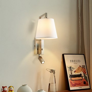 Brilagi - Candeeiro de parede LED RAYA 1xE14/40W/230V + LED/3W branco/cromado mate