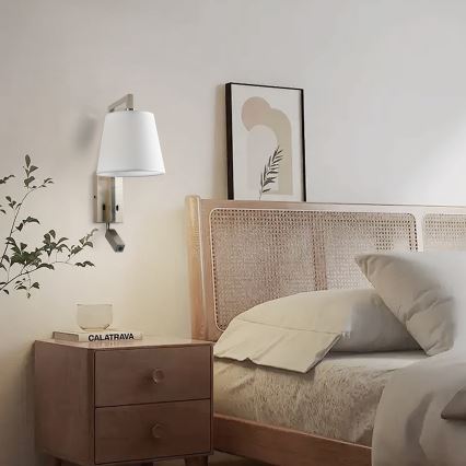 Brilagi - Candeeiro de parede LED RAYA 1xE14/40W/230V + LED/3W branco/cromado mate