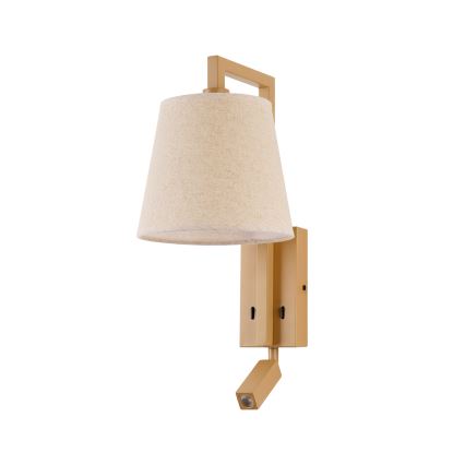 Brilagi - Candeeiro de parede LED RAYA 1xE14/40W/230V + LED/3W linho/bege