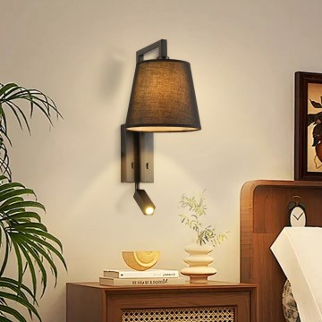 Brilagi - Candeeiro de parede LED RAYA 1xE14/40W/230V + LED/3W preto