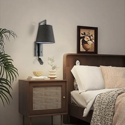 Brilagi - Candeeiro de parede LED RAYA 1xE14/40W/230V + LED/3W preto