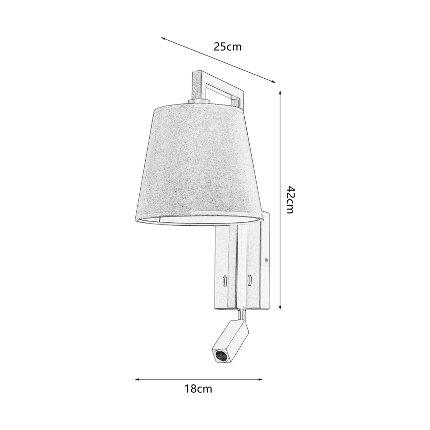 Brilagi - Candeeiro de parede LED RAYA 1xE14/40W/230V + LED/3W preto