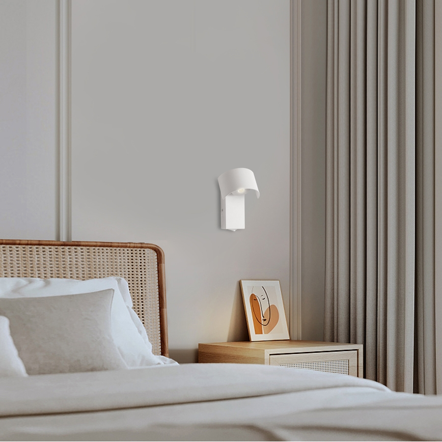 Brilagi - Candeeiro de parede LED VASTO LED/3W/230V branco